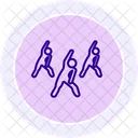 Icone De Linha De Fitness De Grupo Ícone