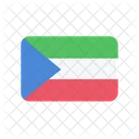 Aquatorialguinea Flagge Land Symbol