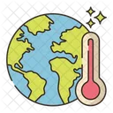 Aquecimento Global Efeito Estufa Temperatura Da Terra Ícone