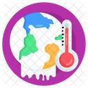 Temperatura Global Aquecimento Global Temperatura Da Terra Ícone