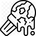 Aquecimento Global Sorvete Derretimento Ícone