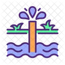 Aquifer Water Spring Water Jet Icon
