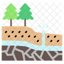 Aquifer Groundwater Supply Icon