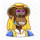 Arab Chimpanzee Arab Monkey Monkey Face Icon