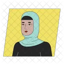 Muslim Woman Kerchief Pretty Icon