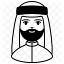 Homem Avatar Arabe Ícone