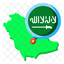 Arabia Saudita Asia Mapa Icono