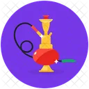 Arabian Hookah Vaporizing Device Smoking Equipment Icon