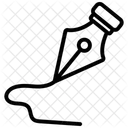 Arabic Calligraphy Pen Line Icon Icon