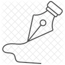 Arabic Calligraphy Pen Thinline Icon Icon