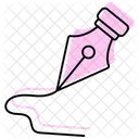 Arabic Calligraphy Pen Color Shadow Thinline Icon Icon