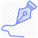 Arabic Calligraphy Pen Duotone Line Icon Icon