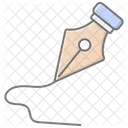 Arabic Calligraphy Pen Lineal Color Icon Icon