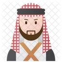 Arabischer Mann Muslimischer Mann Jordanien Symbol