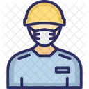 Arbeiter Ingenieur Avatar Symbol