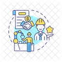 Arbeit Dienstleistung Subunternehmer Icon