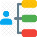 Workflow Flussdiagramm Hierarchie Icon