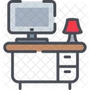 Arbeitsplatz Computer Buro Symbol