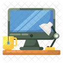 Schreibtisch Arbeitsplatz Workstation Symbol