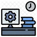 Schreibtisch Bibliothek Buro Symbol