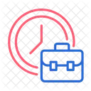 Zeit Und Uhr Symbole Linie Zweifarbig Symbol