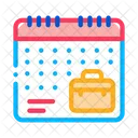 Remote Arbeit Kalender Symbol