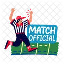 Arbitre De Football Officiel De Match En Cours Dexecution Icône