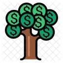 Arbol Finanzas Dinero Icono