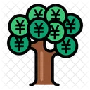 Arbol Finanzas Dinero Icono