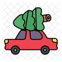 Arbol Arbol De Navidad Transporte Icono