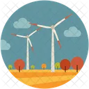 Arbol Viento Potencia Icono