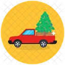 Arbol De Navidad Transporte De Navidad Camion De Navidad Icono