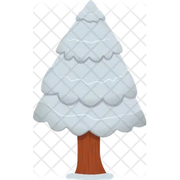 Árbol de navidad blanco  Icono