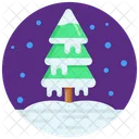 Arbol De Nieve Abeto Arbol Congelado Icon