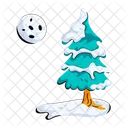 Arbol De Invierno Arbol De Nieve Pino Icono
