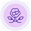 Icono De Linea De Arbol De Amor Icono