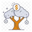 Dinero Del Arbol Icono