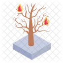 Árbol en llamas  Icono