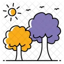 Los Arboles La Naturaleza El Bosque Icono