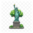 Statue Liberte Amerique Icône
