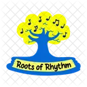 Arbre Musical Nature Racines Du Rythme Icon