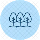Arbres bordant  Icône