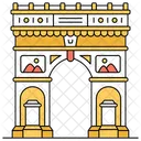 Arc De Triomphe Landmark Monument Icon