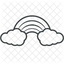 Arc En Ciel Meteo Nuageux Icône