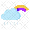 Nuage Meteo Arc En Ciel Icône