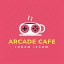 Arcade Cafe Hot Coffee Cafe Logomark Icon