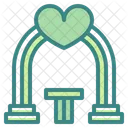 Arch Building Heart Icon