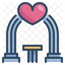 Arch Building Heart Icon