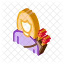 Archer Woman Silhouette Icon