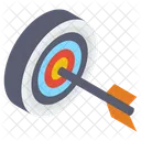 Archery Bow Arrow Dart Board Icon